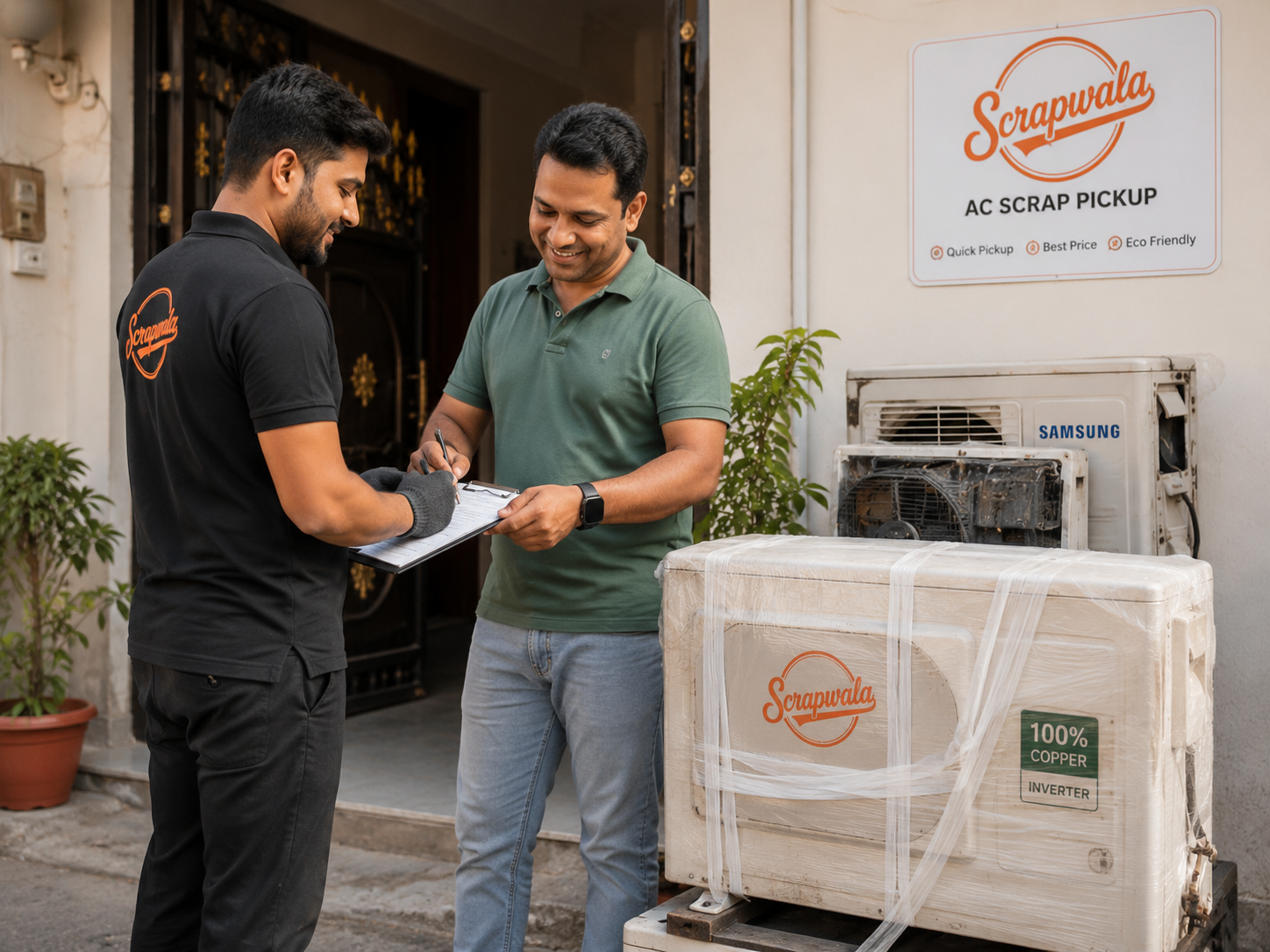 ScrapWala team working on site